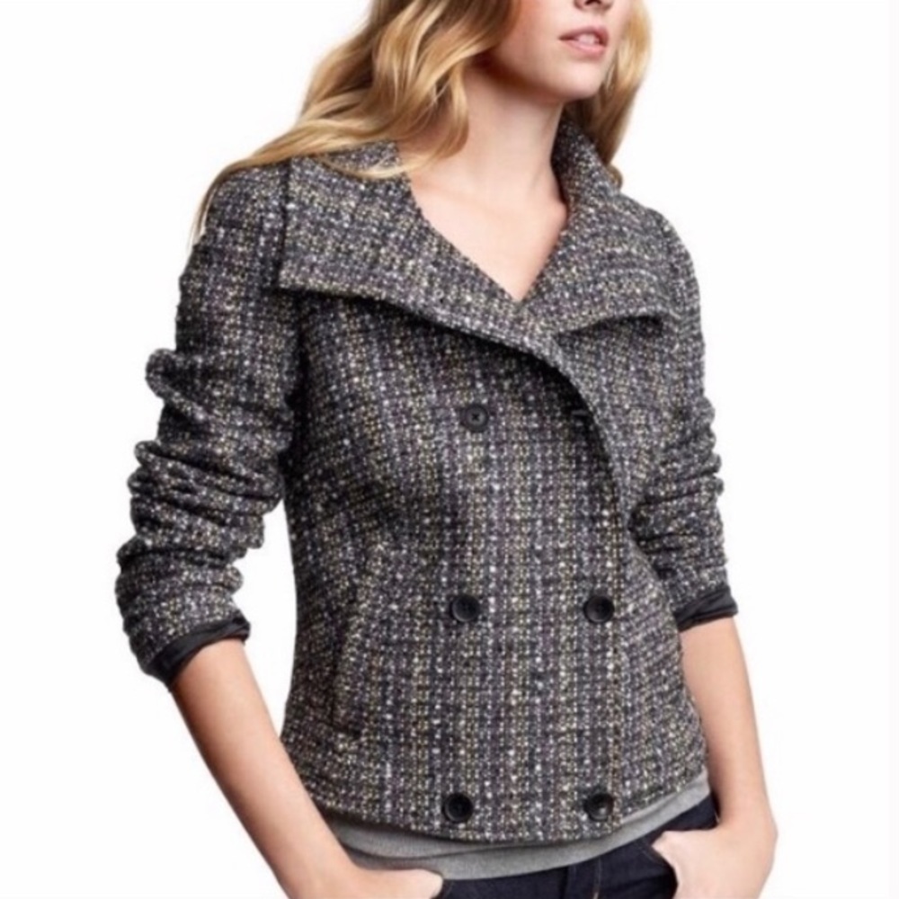 NWT GAP Tweed Button Double Breasted Coat
